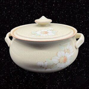 Denby Daybreak Fine Stoneware Handcrafted England Serving Casserole Dish 7”W 5”T